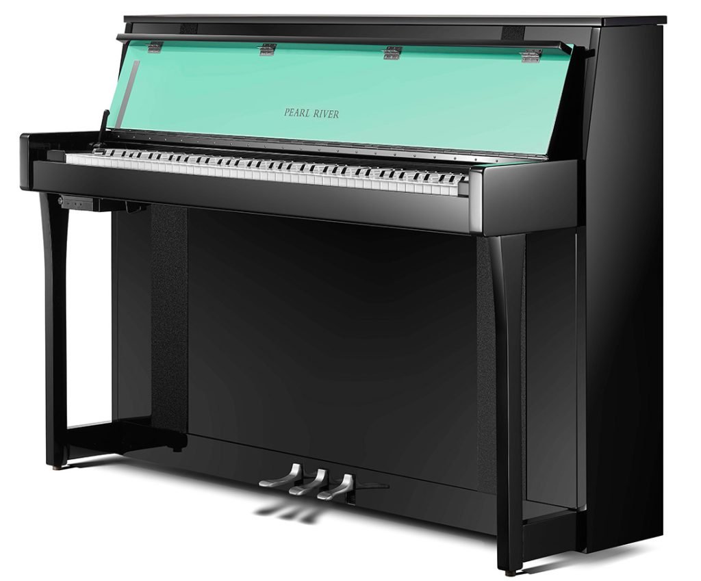 C101B Polished ebony + green fallboard