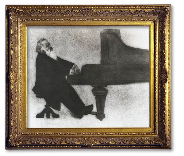 Brahms playing piano