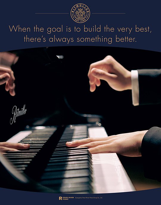 Ritmuller Build the Very Best - Piano Topper